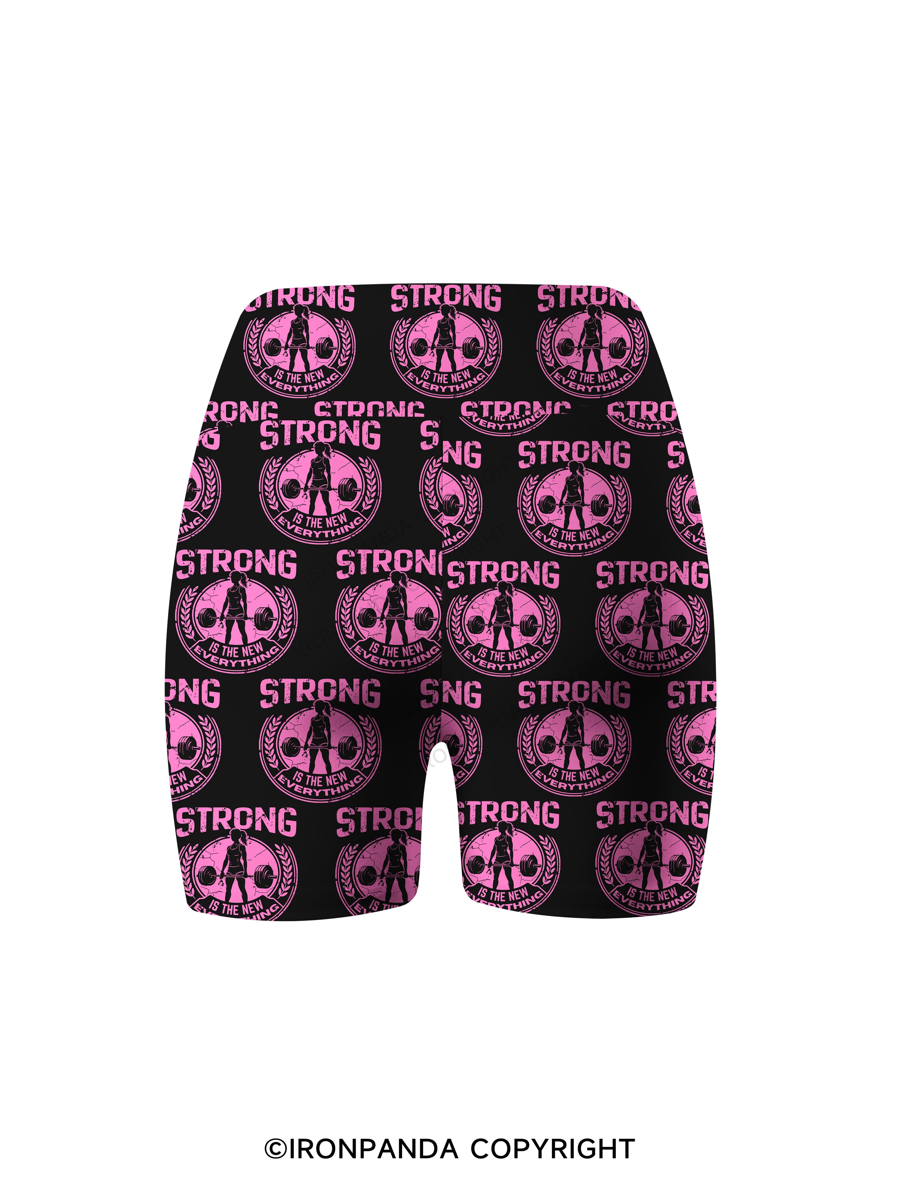 S-T-R-O-N-G Printed Yoga Cycling Shorts