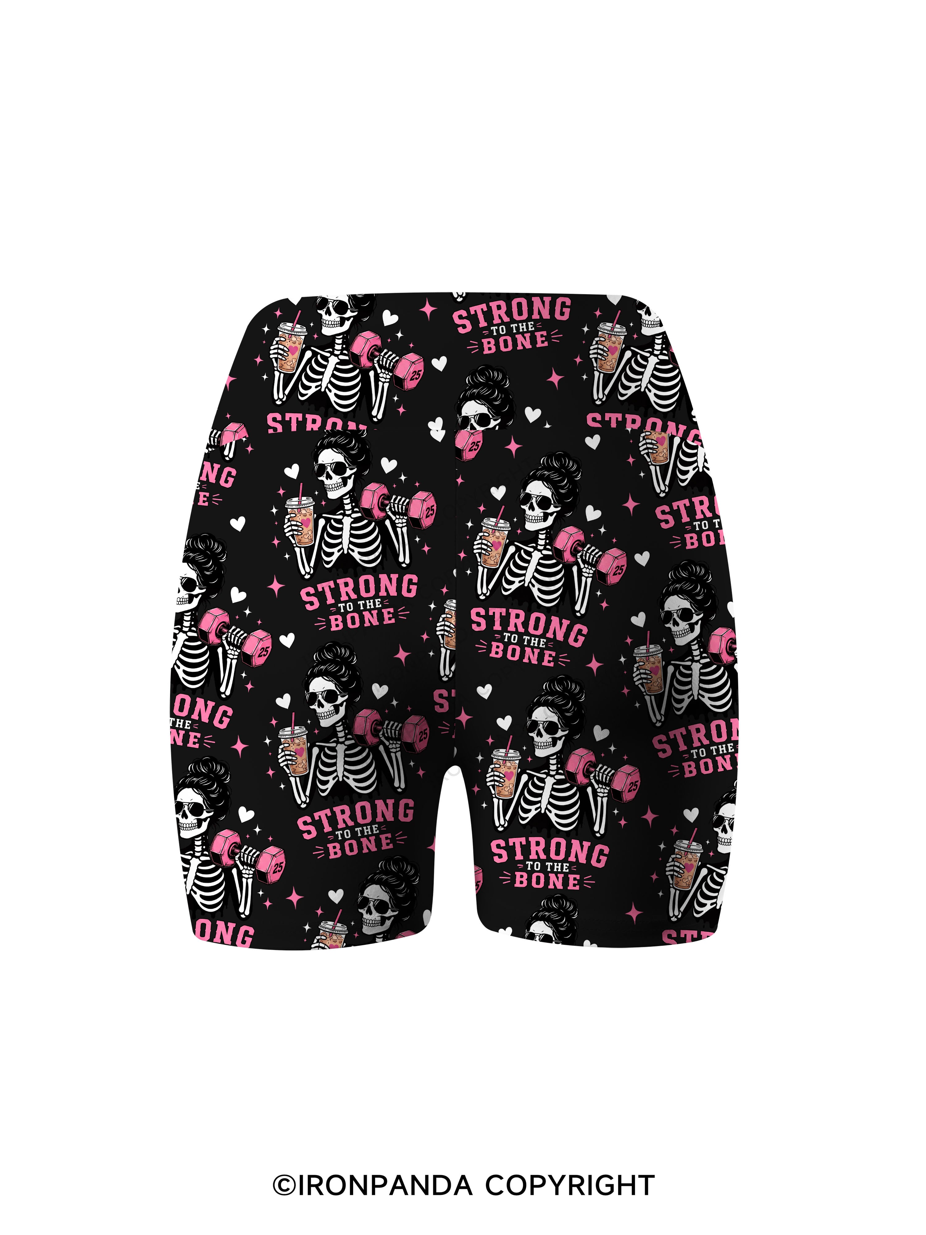 STRONG TO THE BONE Printed Yoga Cycling Shorts