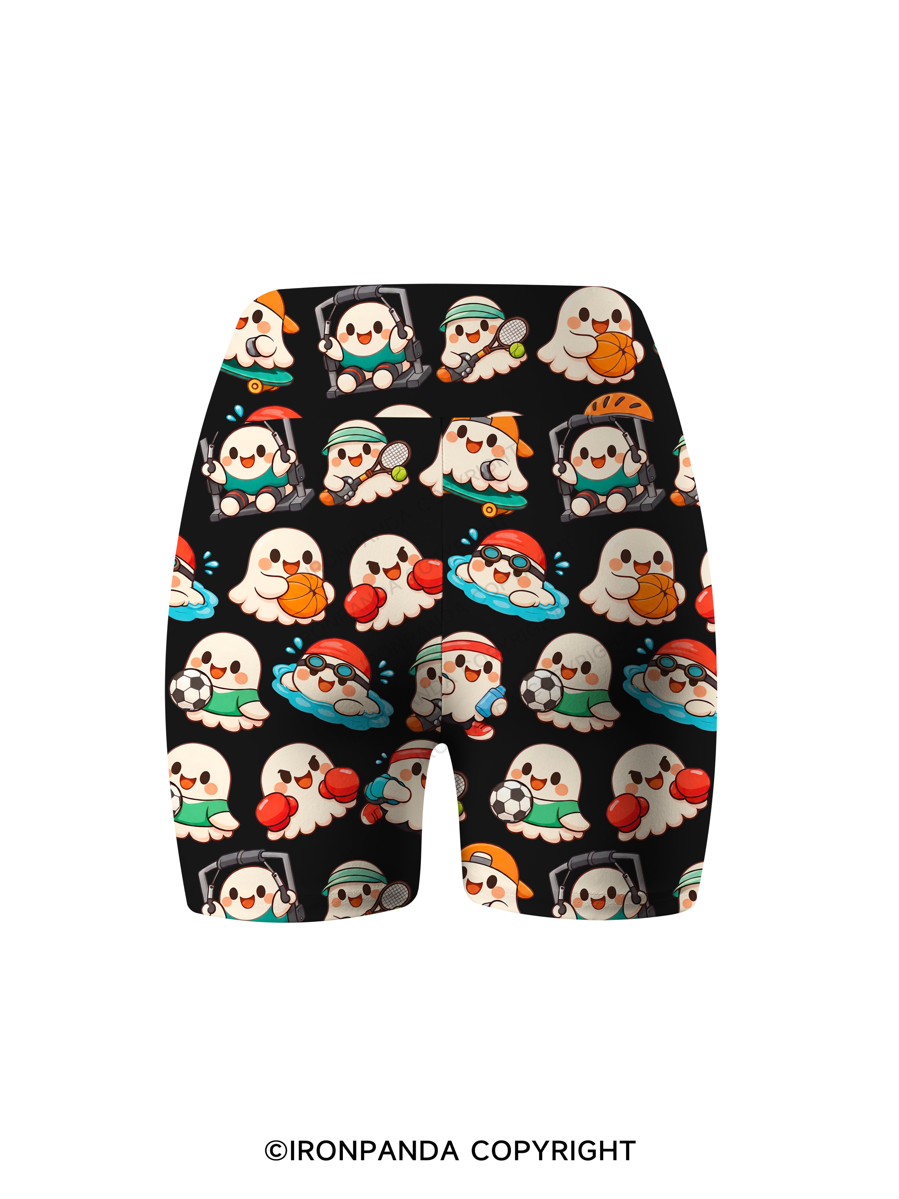 CUTE GHOST SPORTS Printed Yoga Cycling Shorts