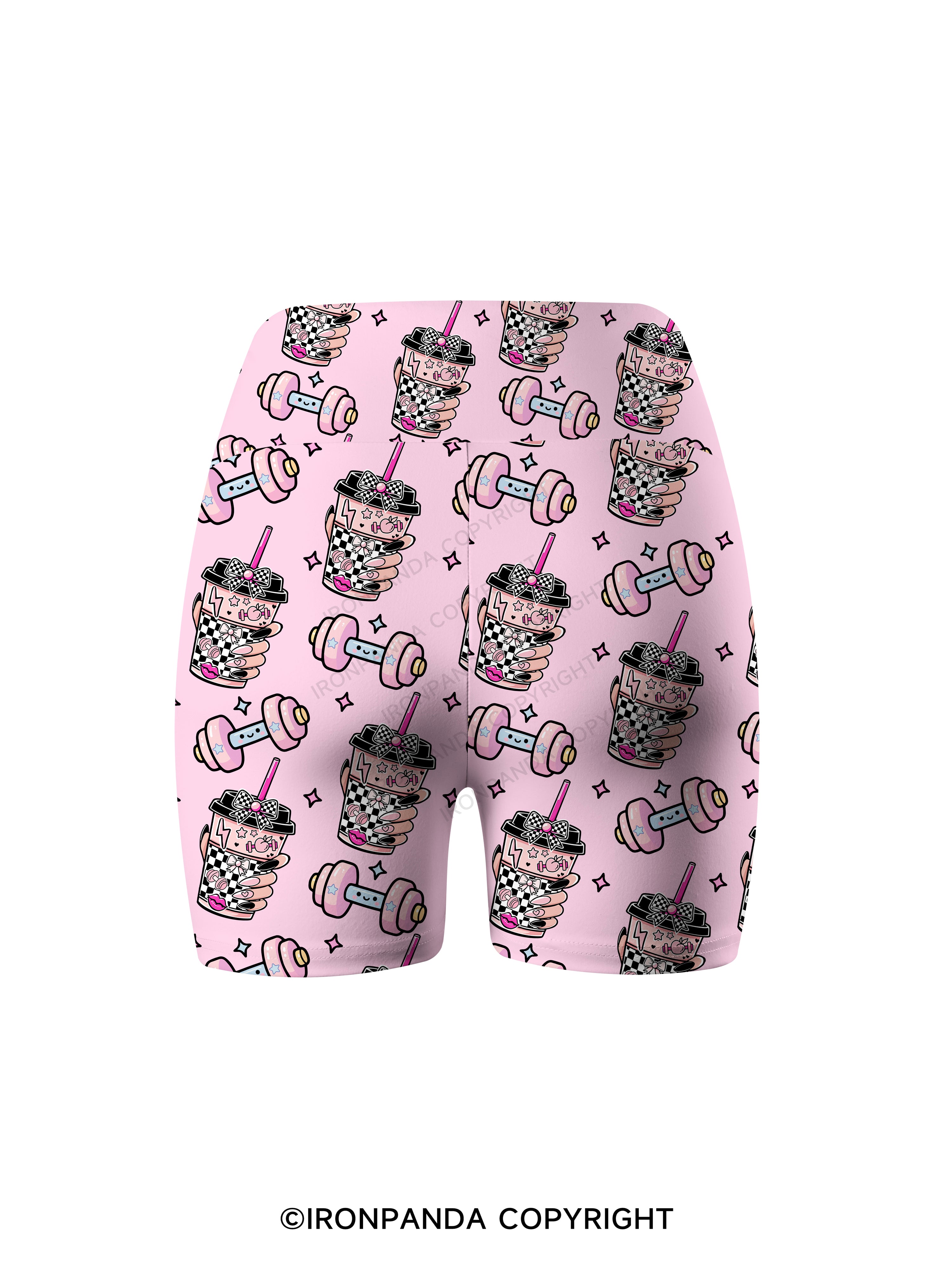 Coffee & Cute Lifts Printed Yoga Cycling Shorts