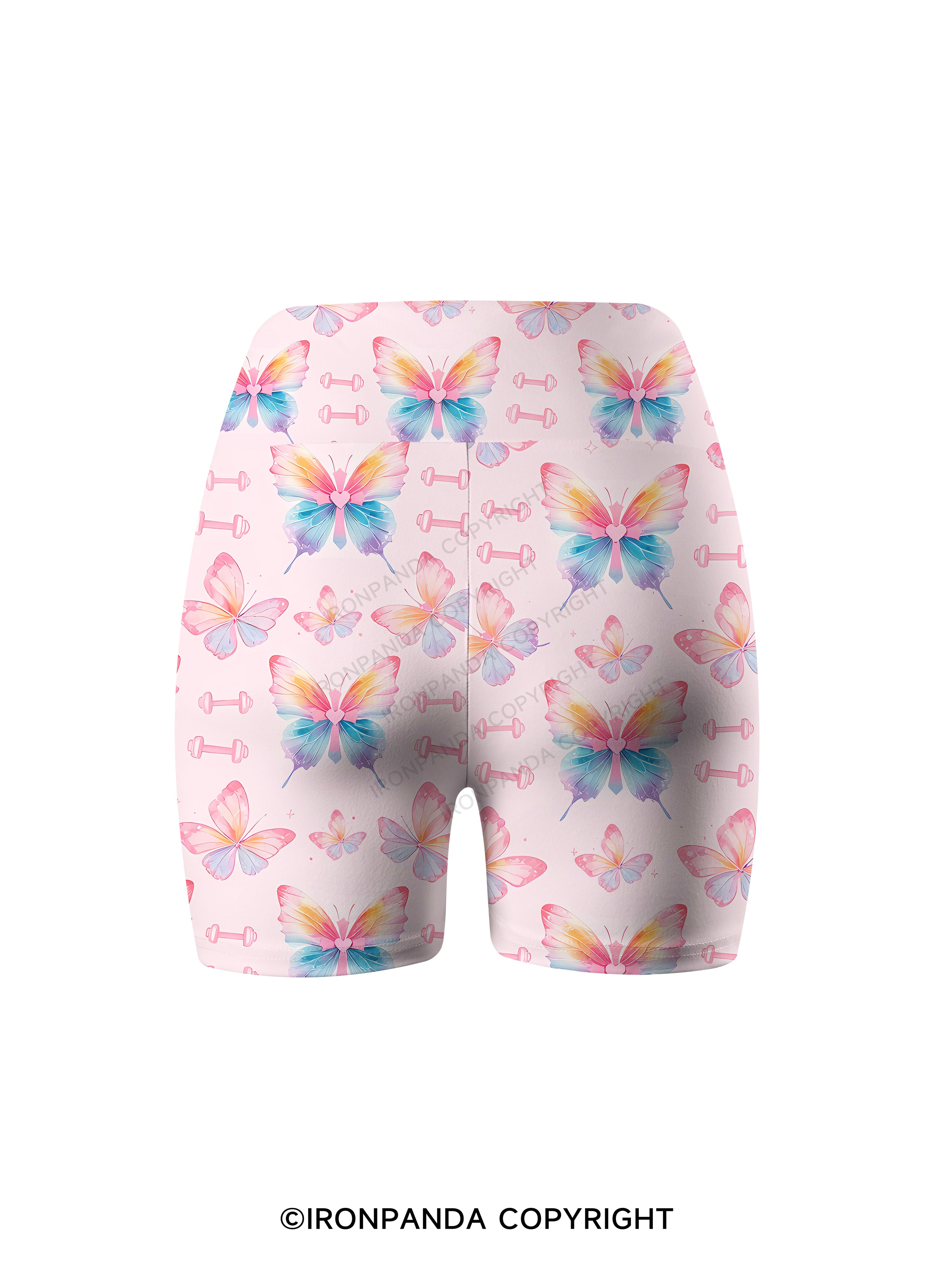Coquette Butterfly Lifts Printed Yoga Cycling Shorts