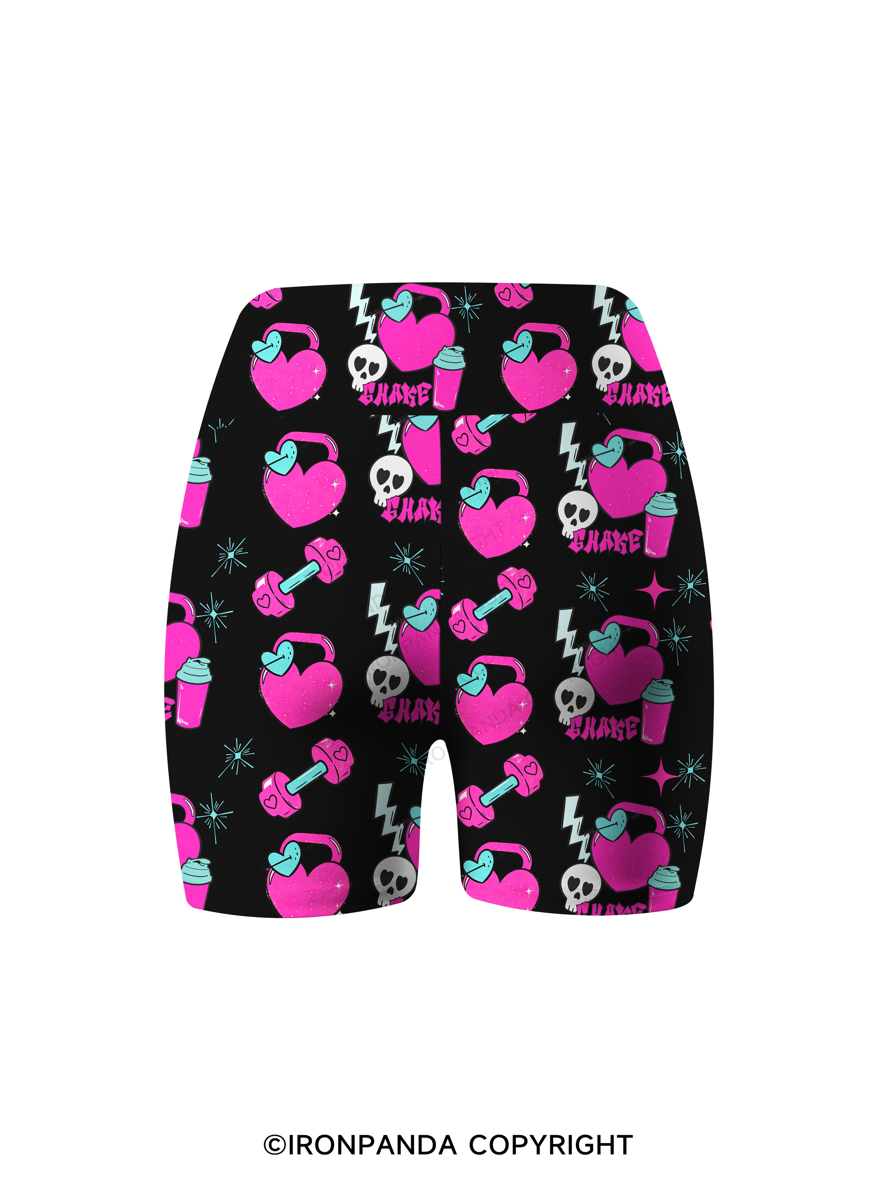 Shake Till You Gain Printed Yoga Cycling Shorts