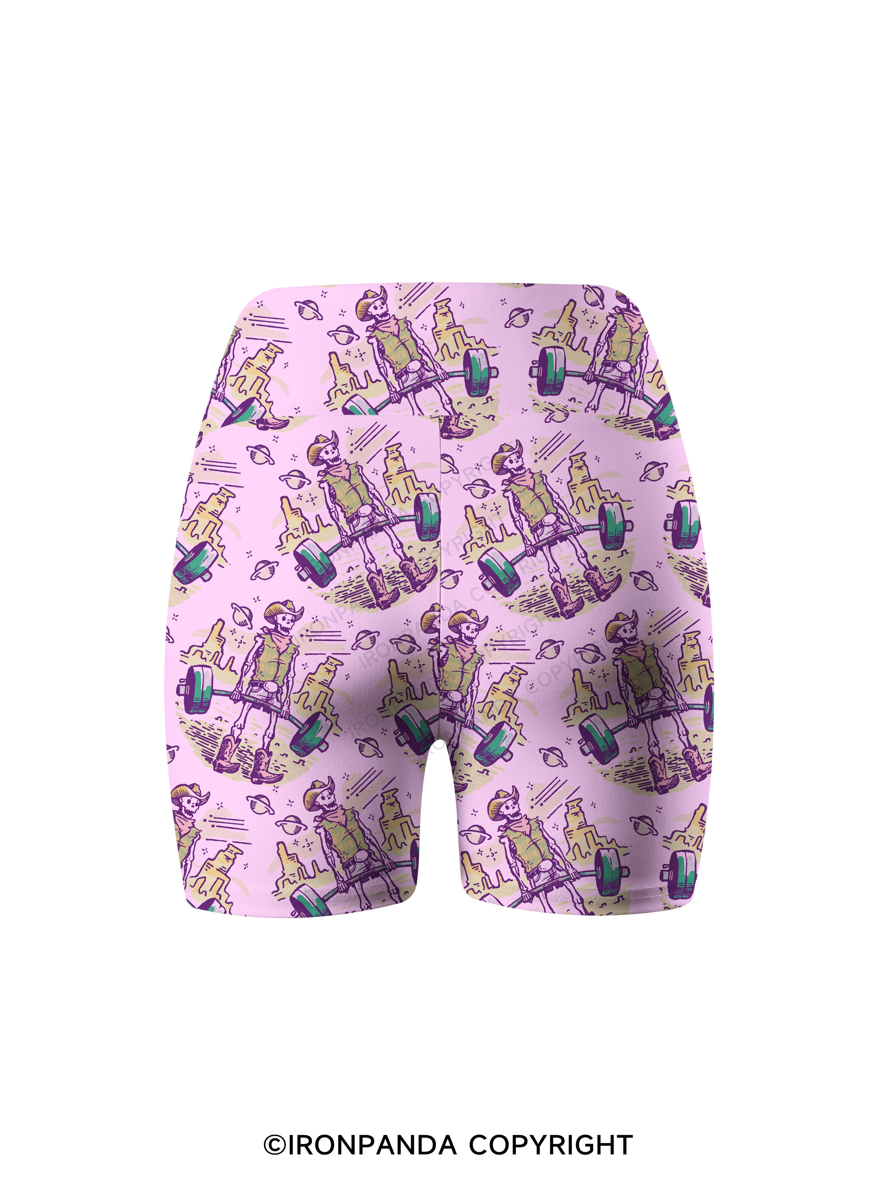 deadlift funny gym Printed Yoga Cycling Shorts