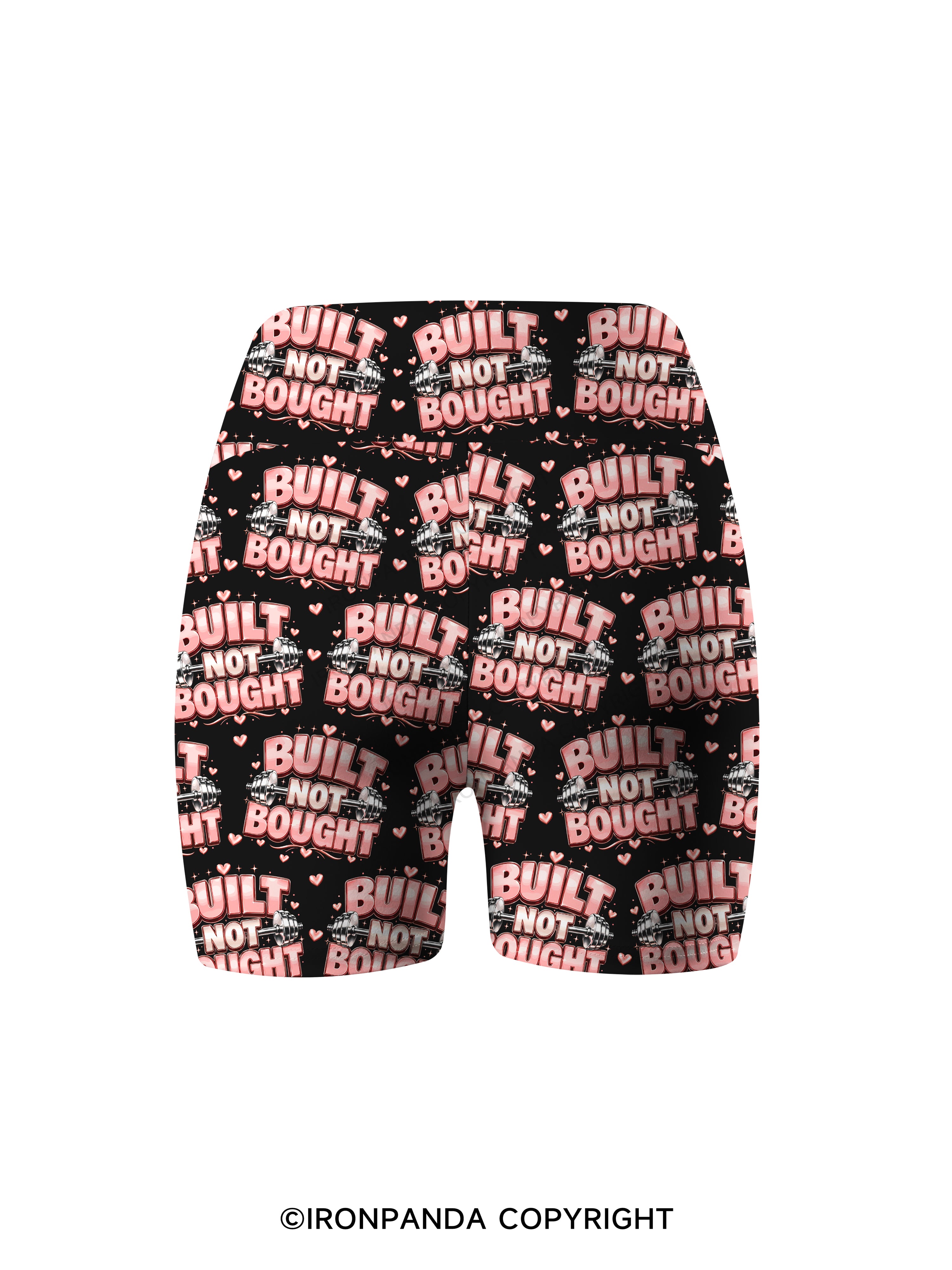 BUILT NOT BOUGHT POSITIVE GYM Printed Yoga Cycling Shorts