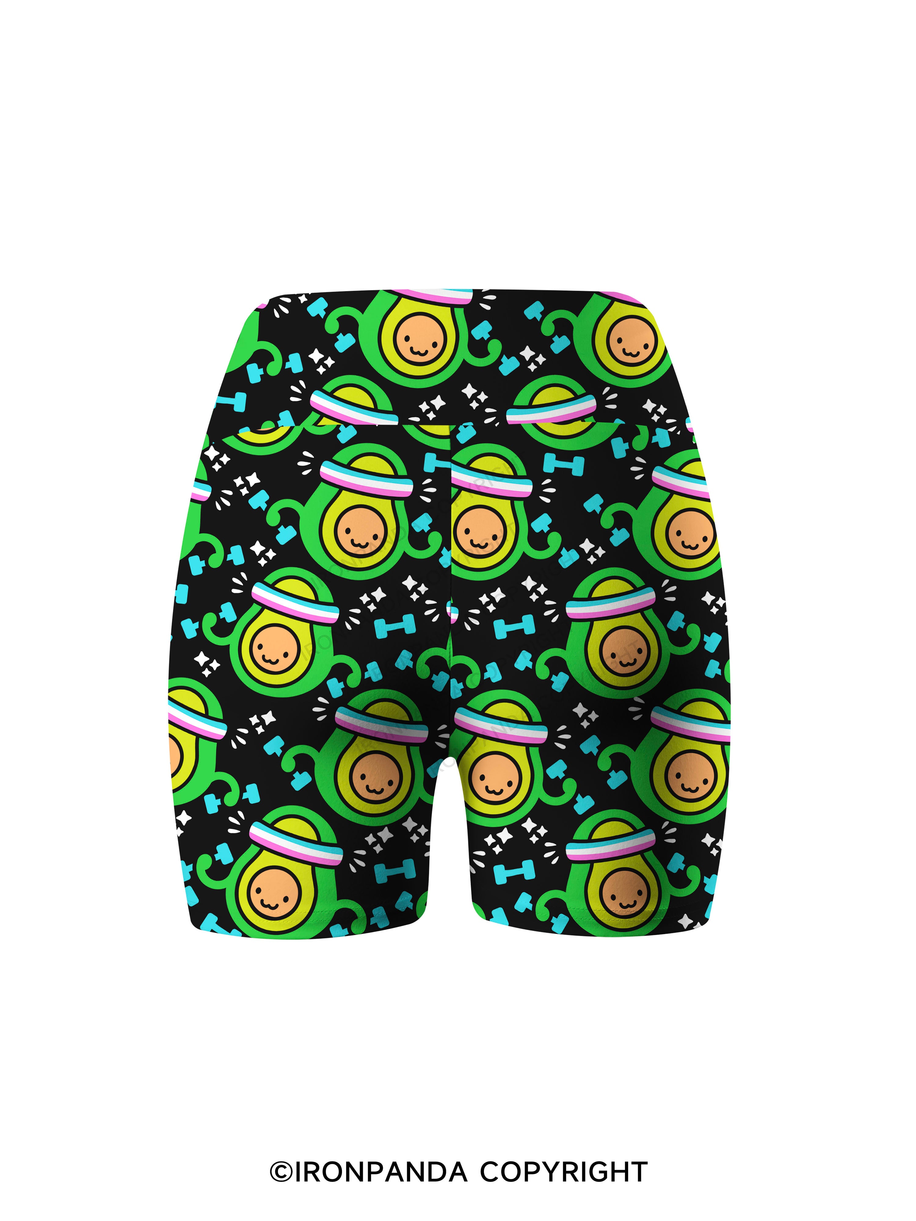 LIL BIT FIT LIL BIT FAT Printed Yoga Cycling Shorts