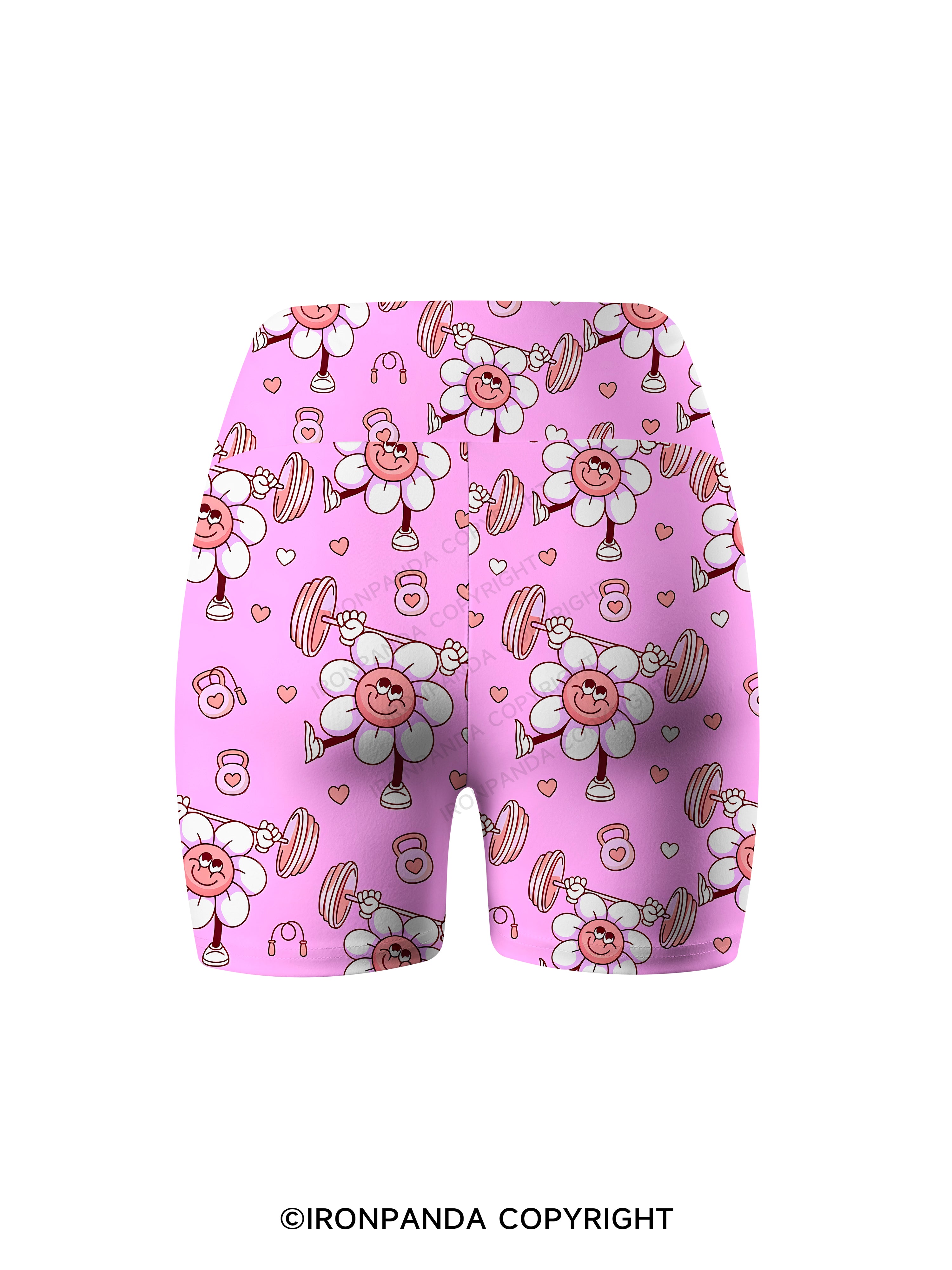 Lifting Daisy Printed Yoga Cycling Shorts