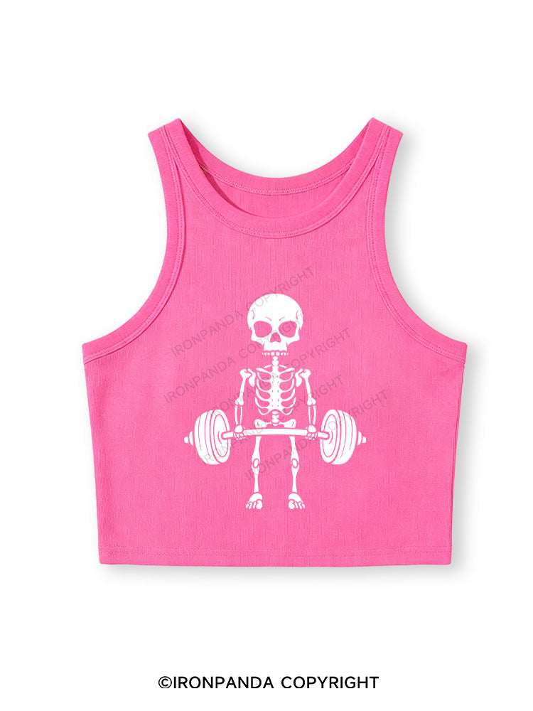 DEADLIFT SQUAD Fitted Crop Tank Top