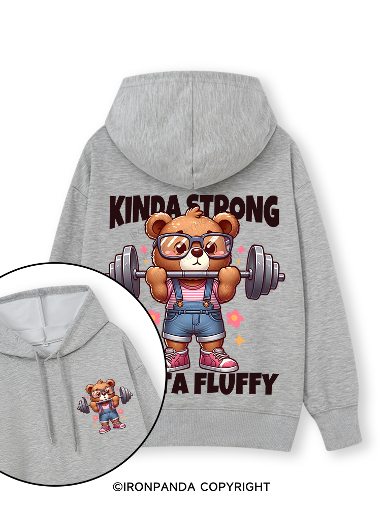 KINDA STRONG, SORTA FLUFFY Double-Sided Printed Classic Gym Hoodie