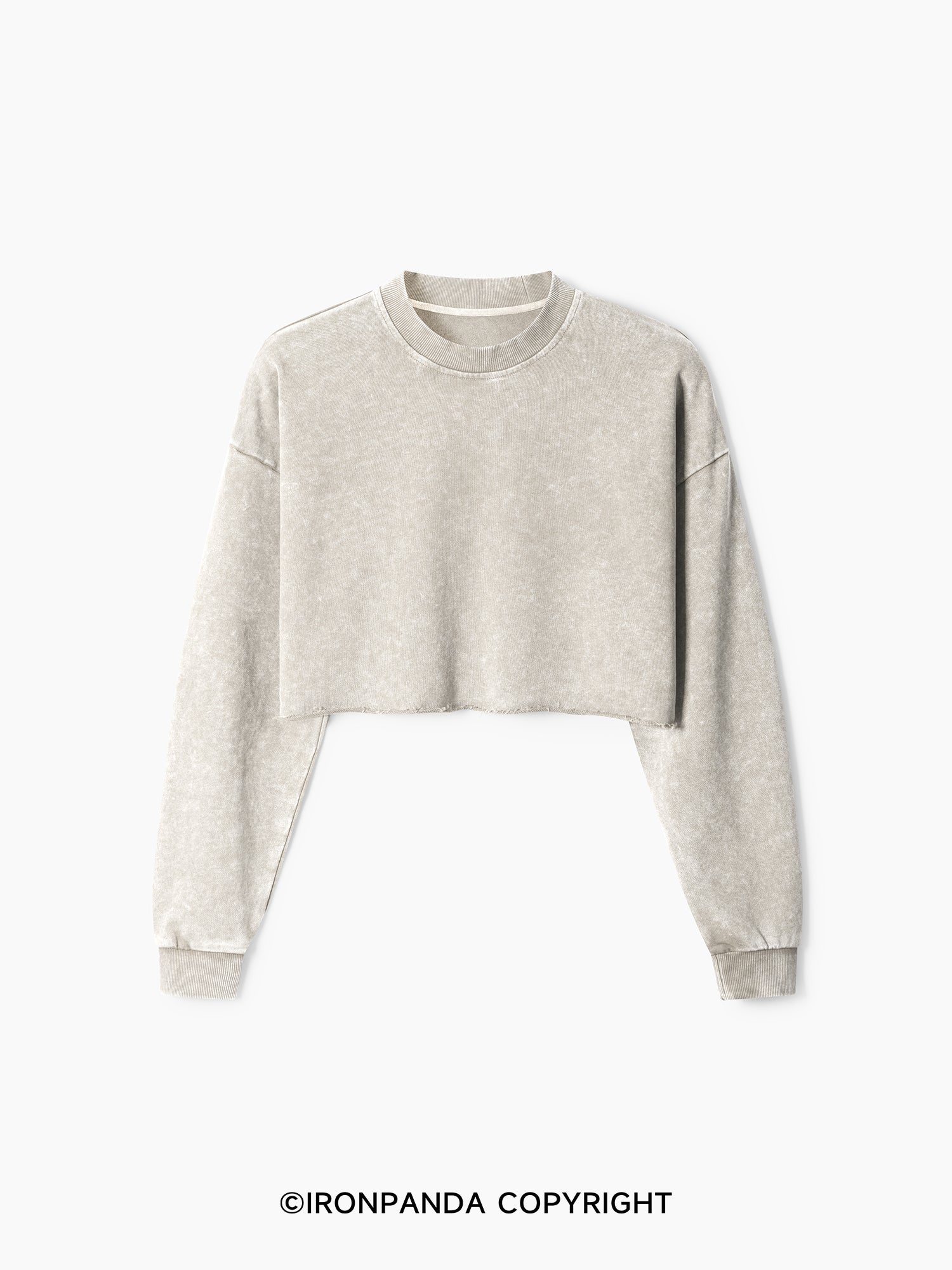 Basic Washed Long-Sleeve Crop Top