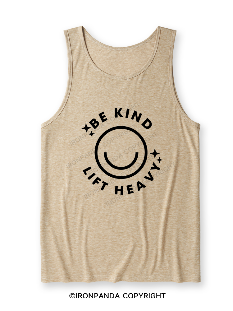 BE KIND LIFT HEAVY Ultra Soft Heather Tank