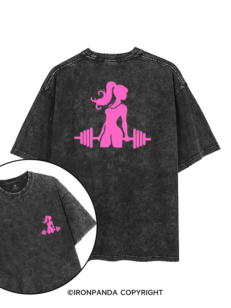 PINK POWERLIFT printed Gym Shirt