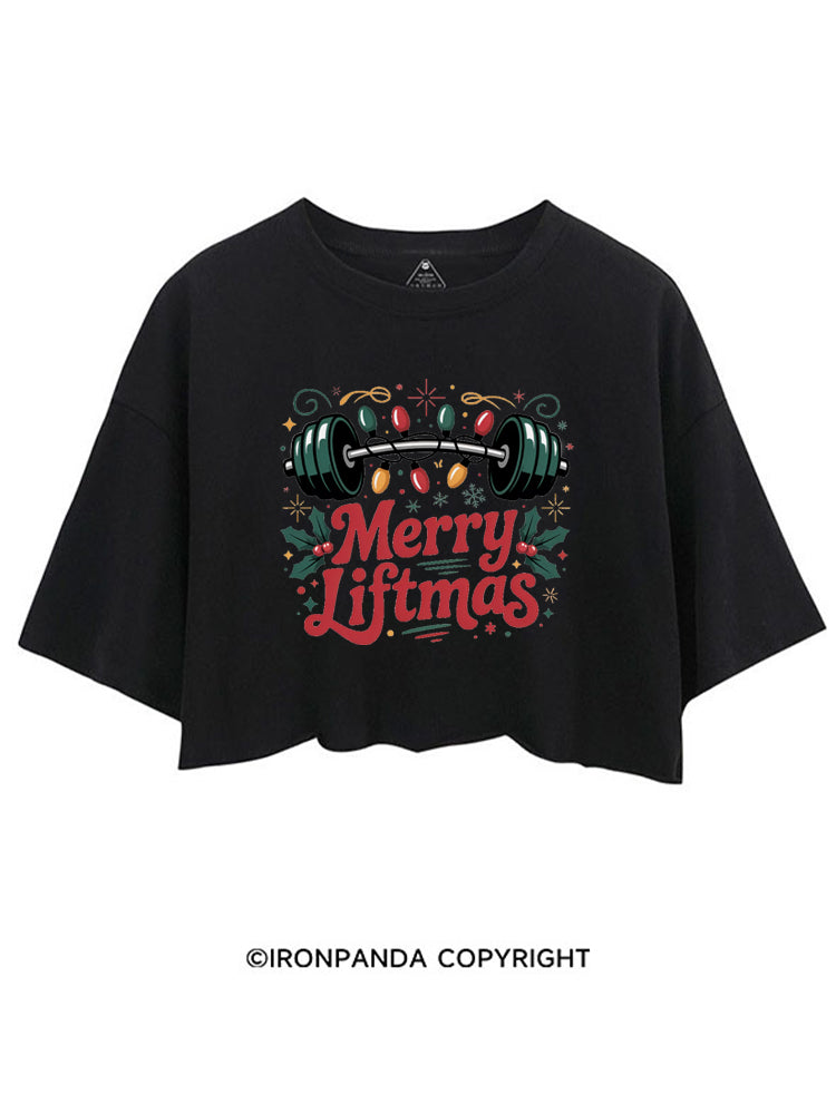 MERRY LIFTMAS GYM CHRISTMAS WEIGHTLIFTING CROP TOPS