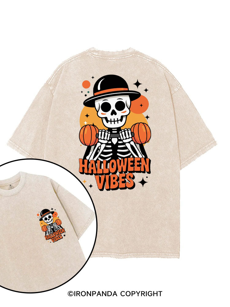 HALLOWEEN VIBES STRONG MIND printed Gym Shirt