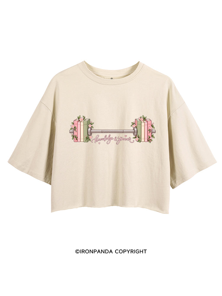 KNOWLEDGE AND POWER CROP TOPS