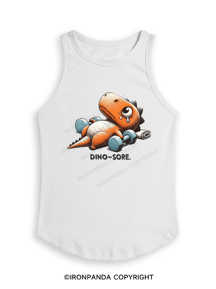 DINO-SORE AFTER WORKOUT Fitted Tank Top