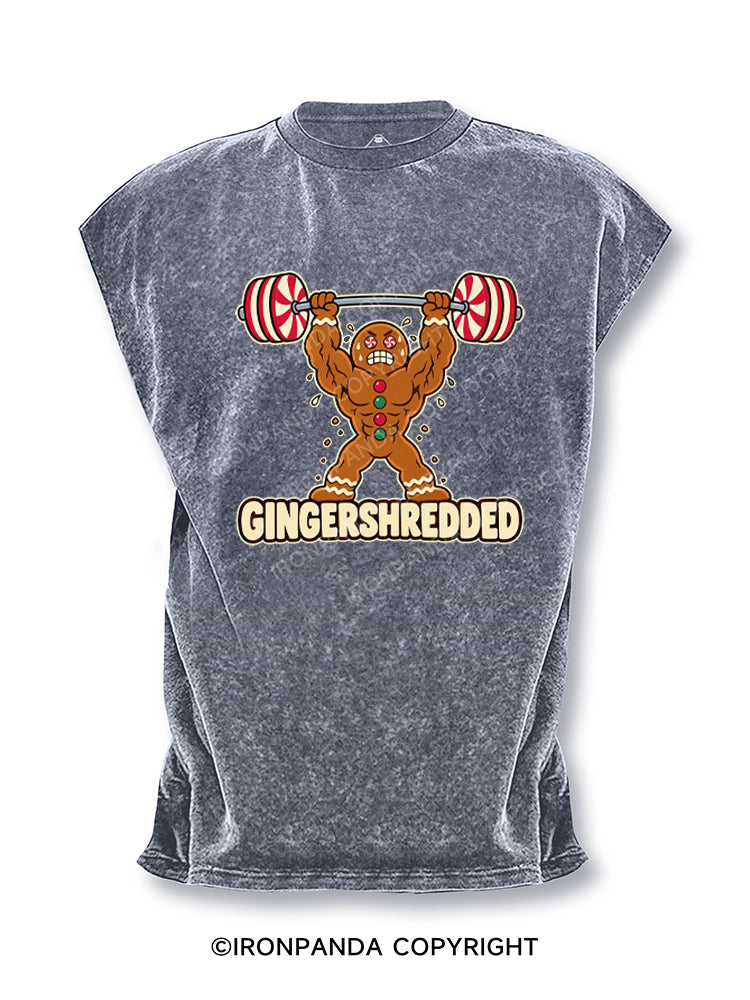 Gingershredded Gym Gingerbread Man Cut Off Tank