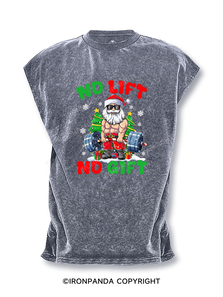 No Lift No Gift Santa Claus Cut Off Tank