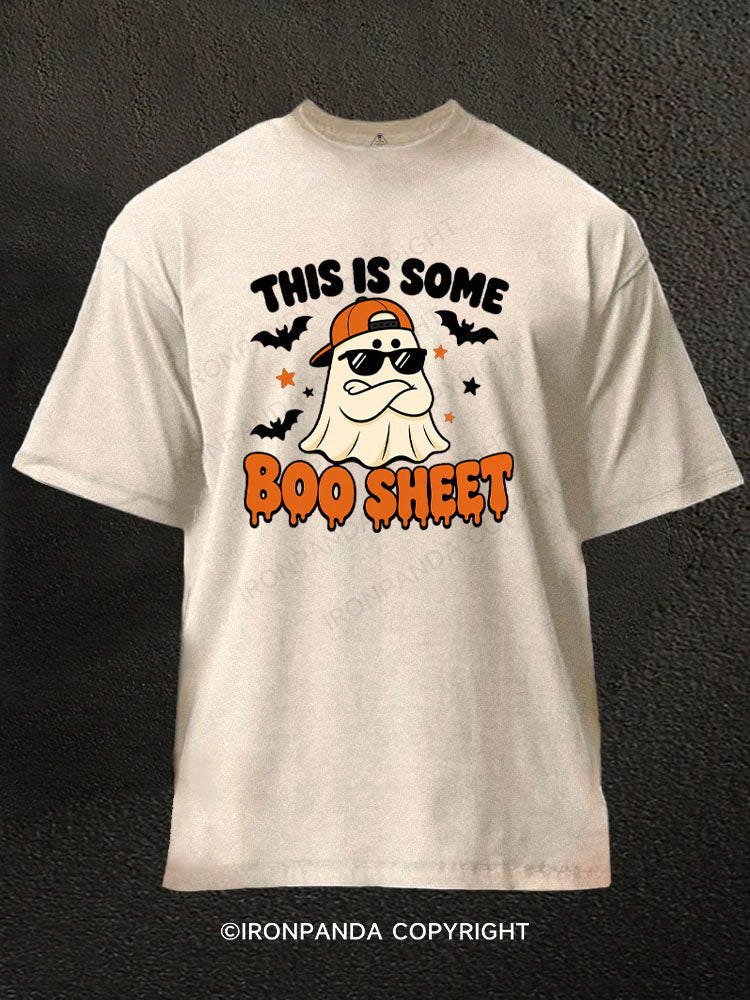 This Is Some Boo Sheet Ghost Fitness Washed Gym Shirt