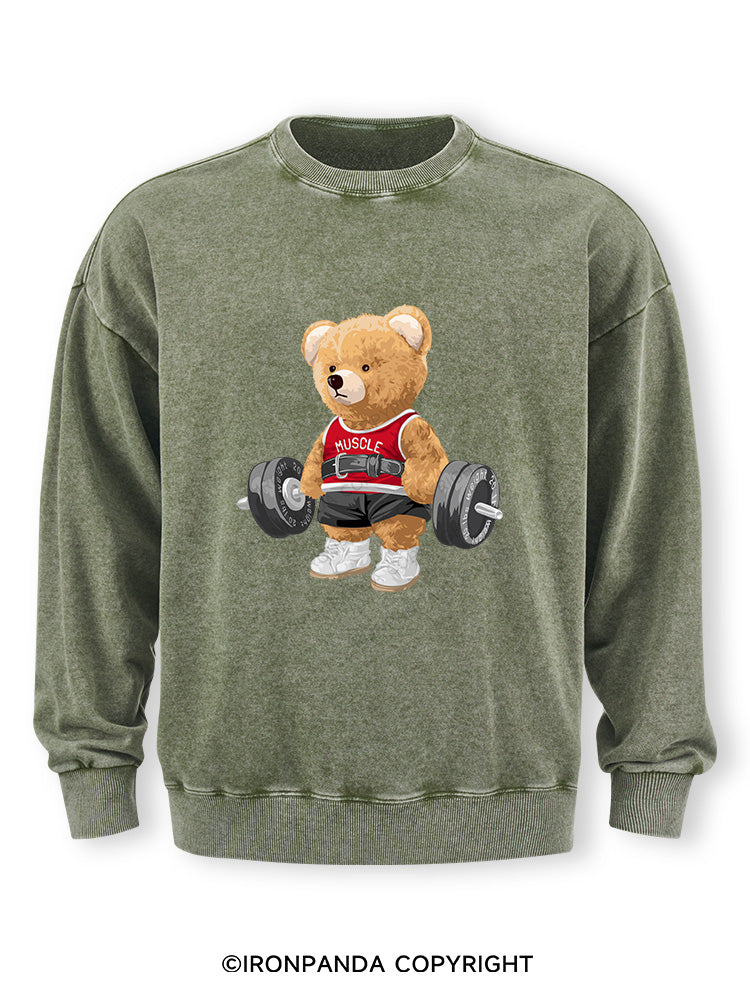 Exercise Bear Washed Sweatshirt