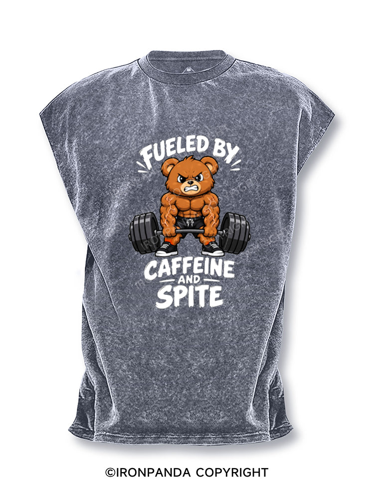 Fueled by Caffeine and Spite Funny Cut Off Tank