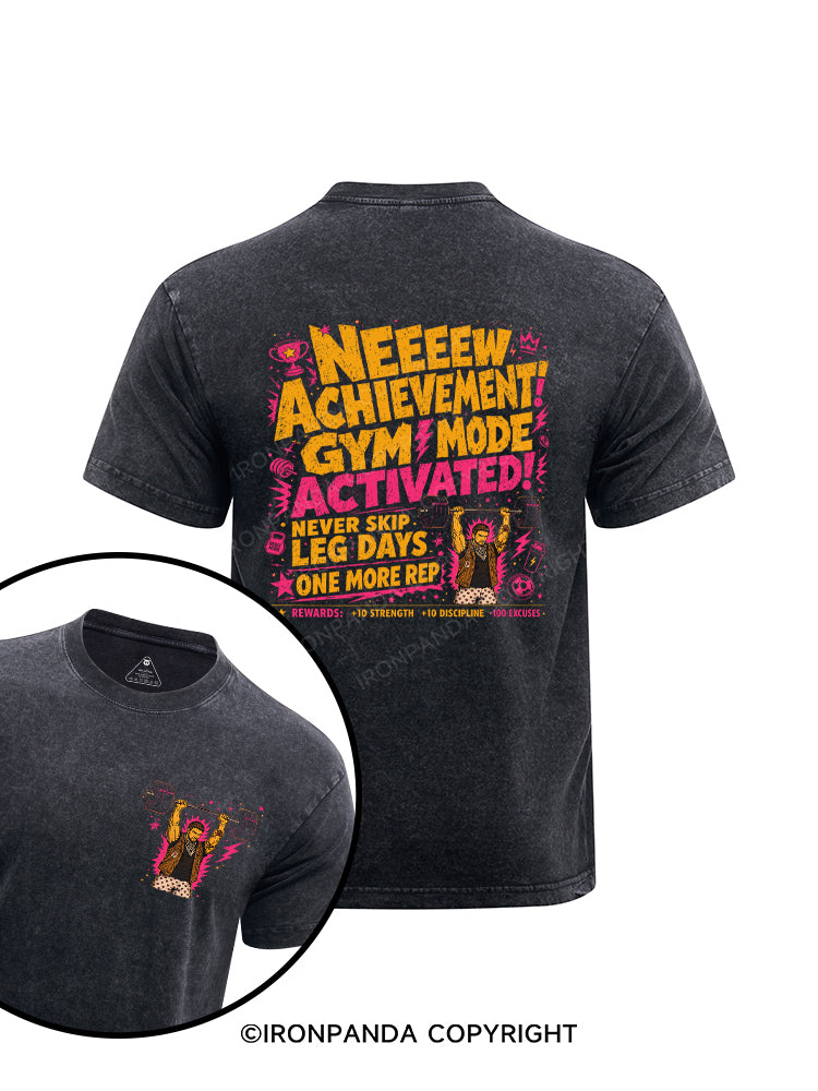 New Achievement Fitness Never Skip Leg printed Gym Shirt