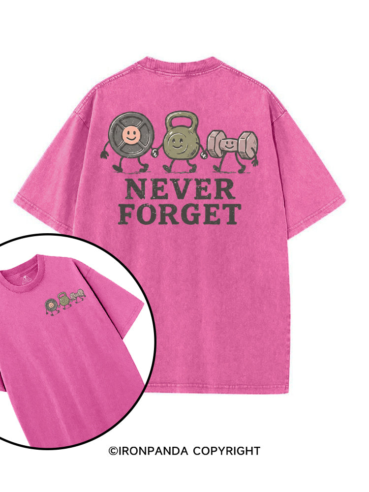 NEVER FORGET FITNESS printed Gym Shirt