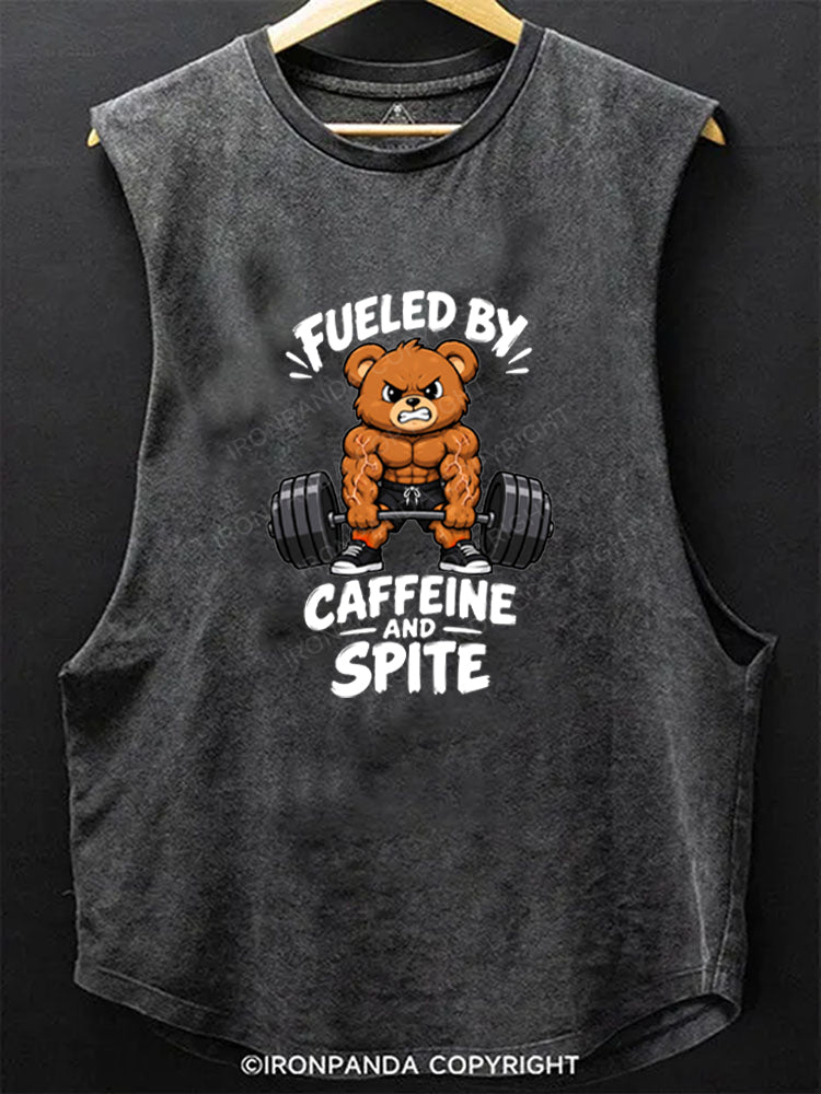Fueled by Caffeine and Spite Funny Scoop Bottom Cotton Tank