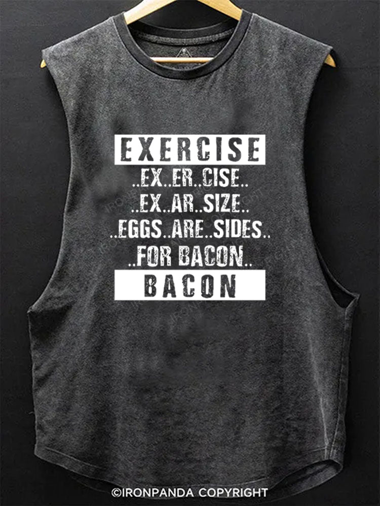 exercise bacon Scoop Bottom Cotton Tank