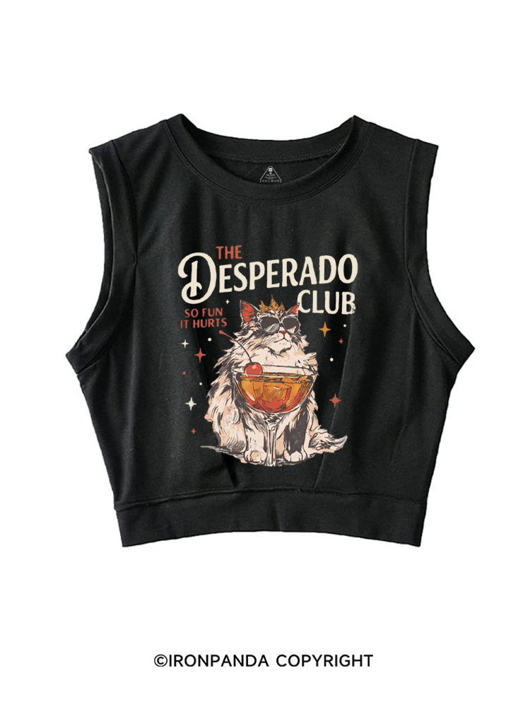 THE DESPERADO CLUB SO FUN IT HURTS SLEEVELESS CROP TOPS