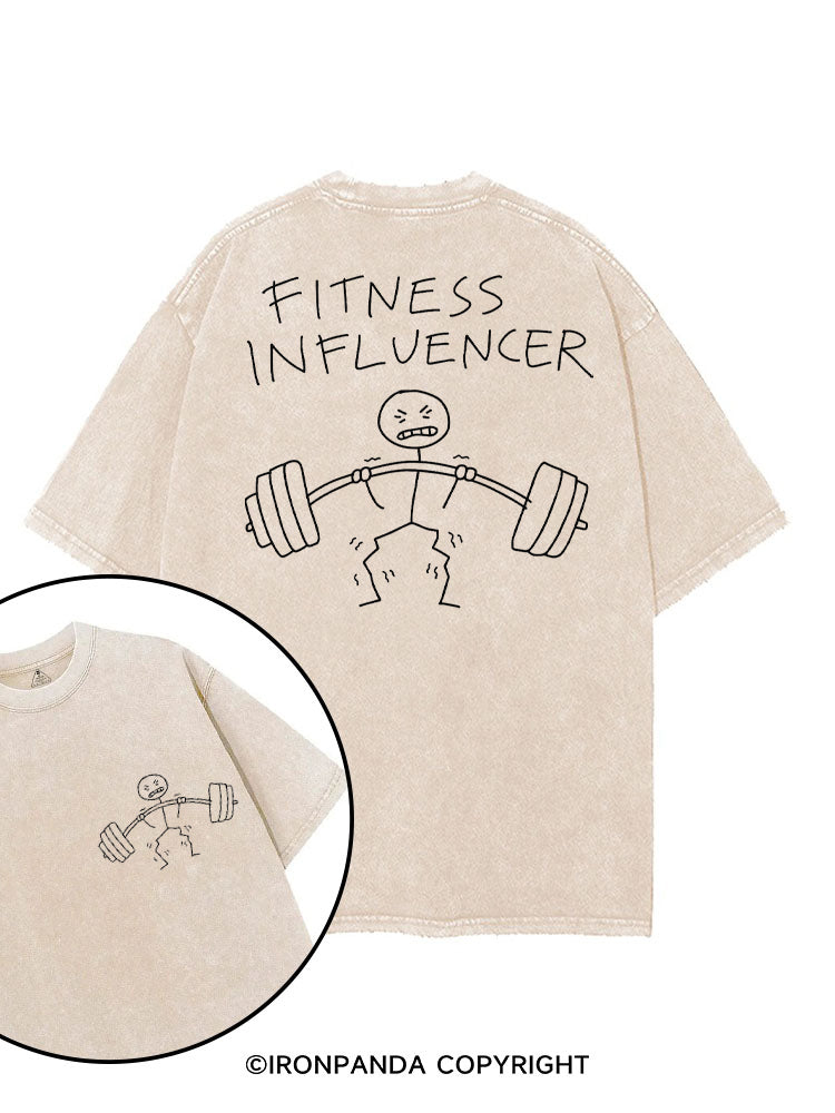 FITNESS INFLUENCER FUNNY GYM printed Gym Shirt