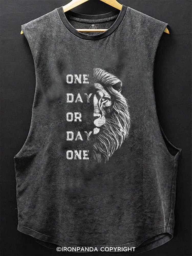 Lion One Day or Day One Scoop Bottom Cotton Tank