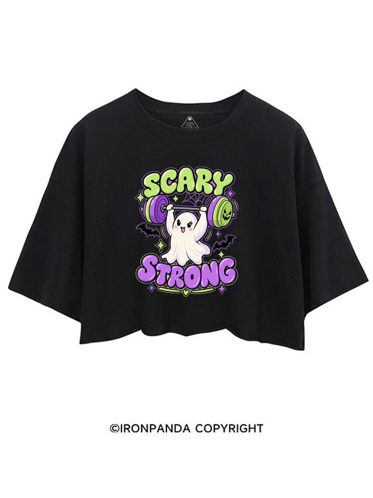 SCARY STRONG HALLOWEEN GHOST CROP TOPS