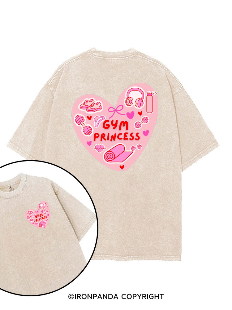 Pink Gym Princess printed Gym Shirt