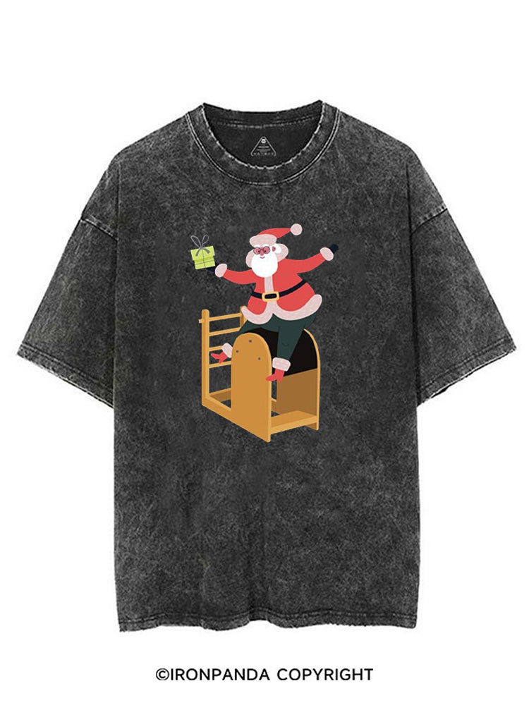 CHRISTMAS SANTA CLAUS PILATES VINTAGE GYM SHIRT