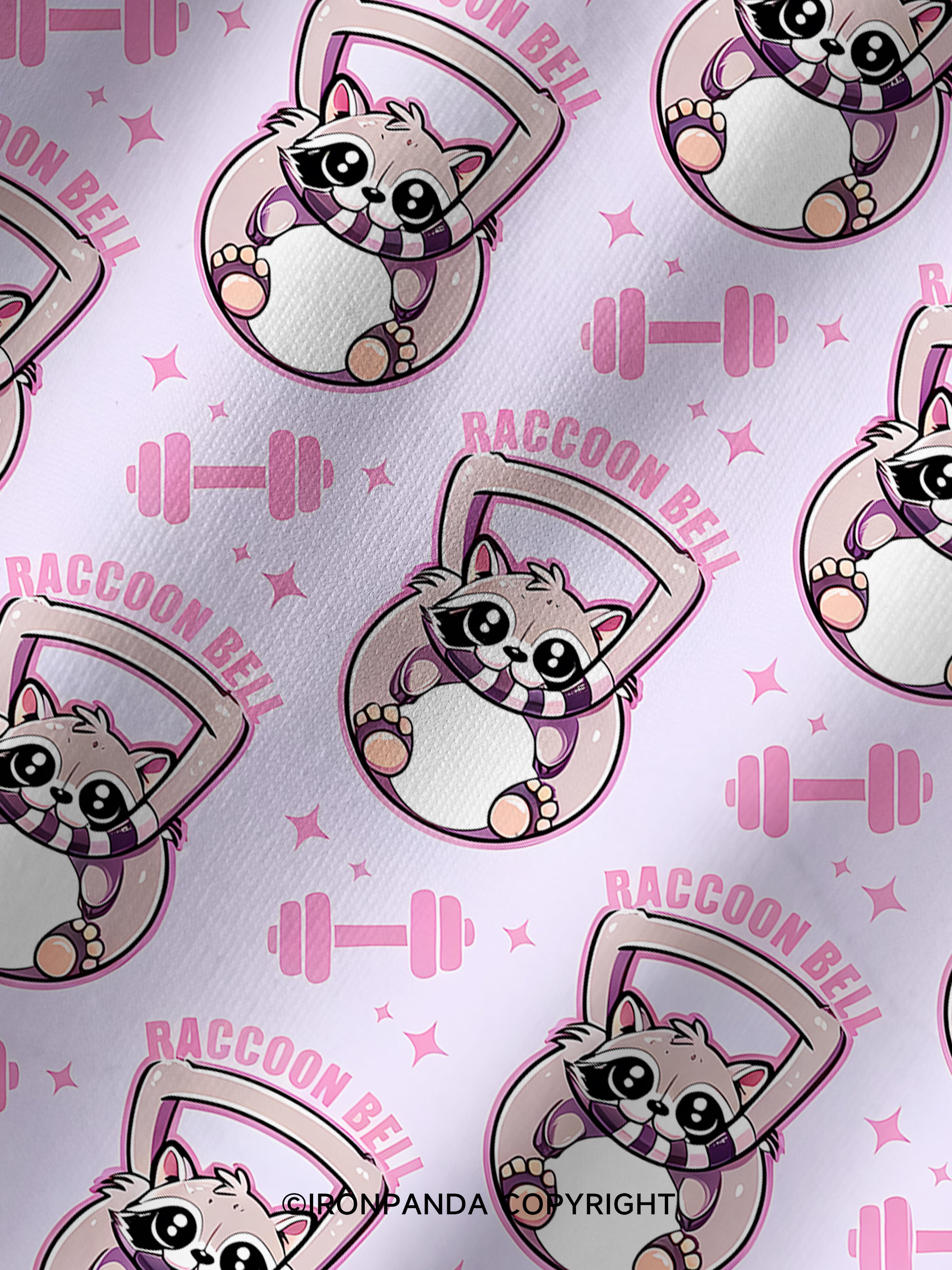RACCOON BELL Printed Yoga Shorts