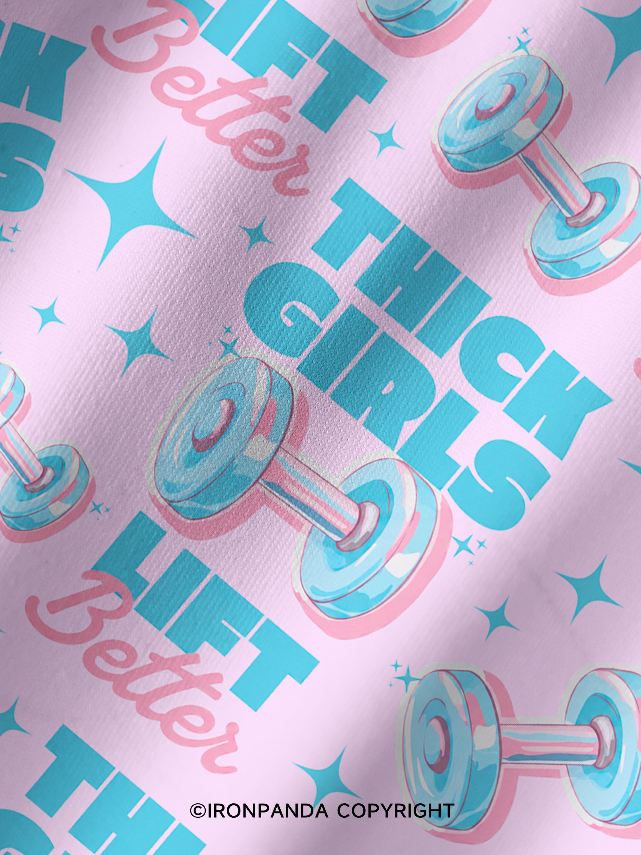THICK THIGHS LIFT BETTER Printed Yoga Shorts