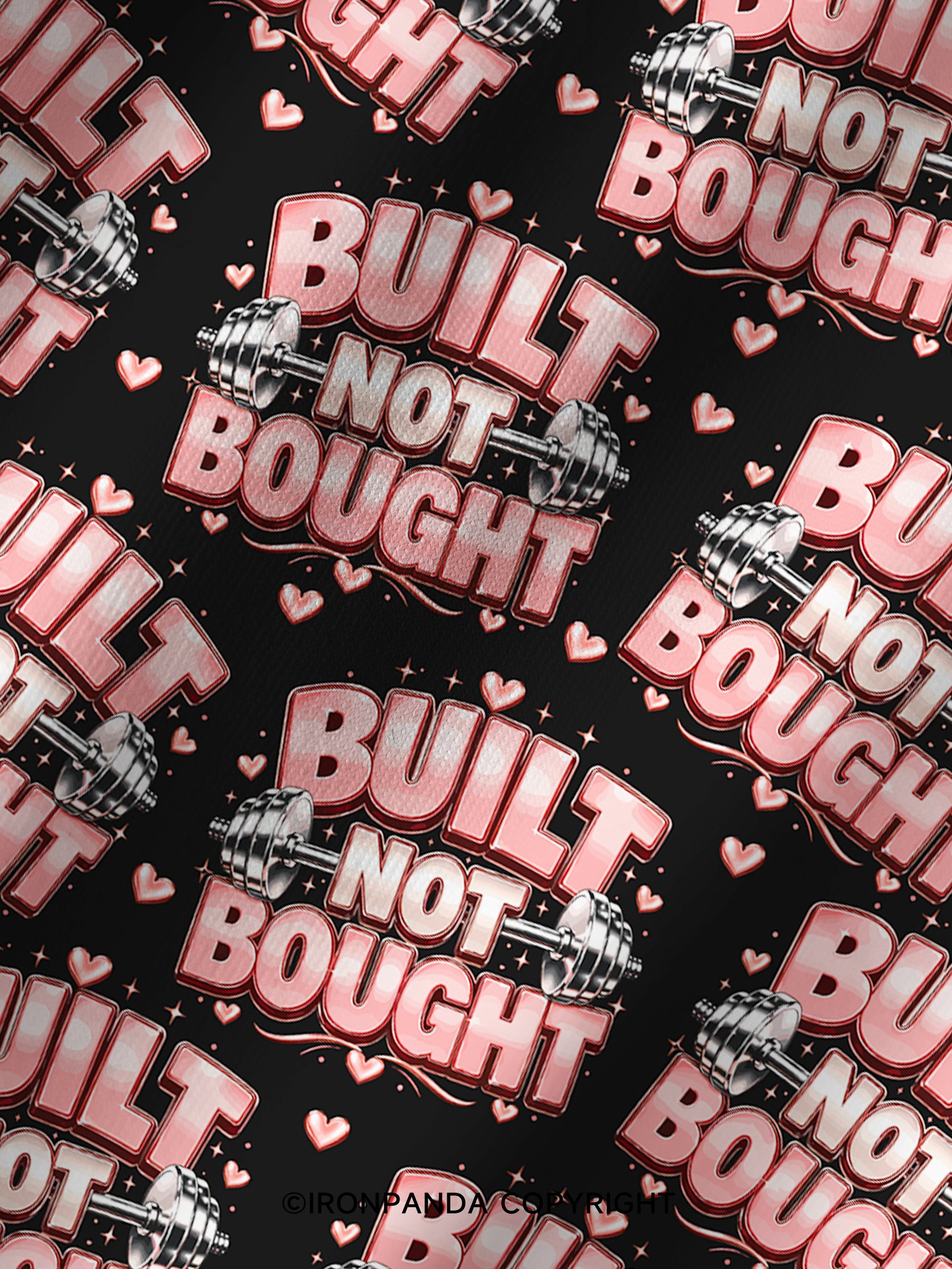 BUILT NOT BOUGHT POSITIVE GYM Printed Yoga Shorts