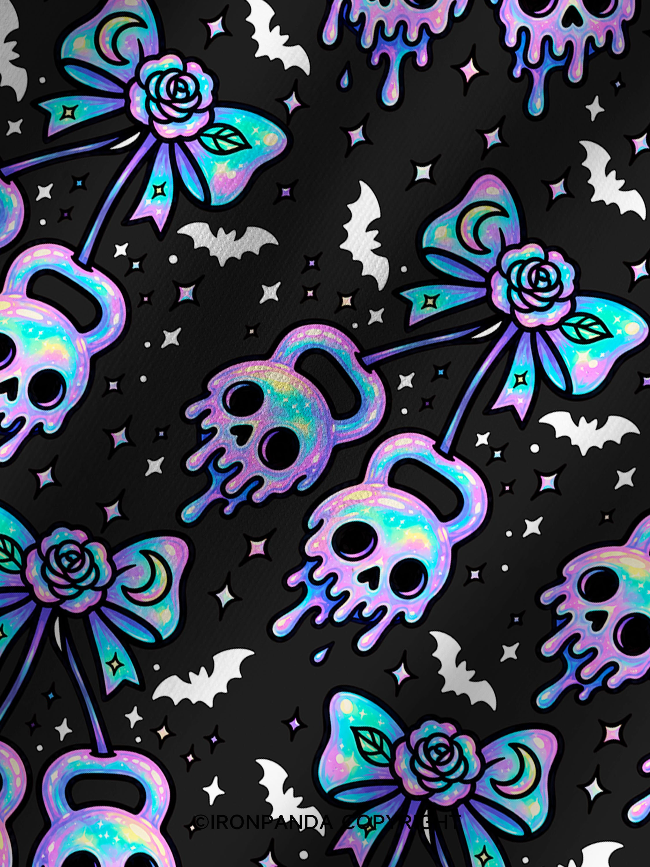 GHOST DRIP KETTLEBELLS Print Printed Yoga Shorts