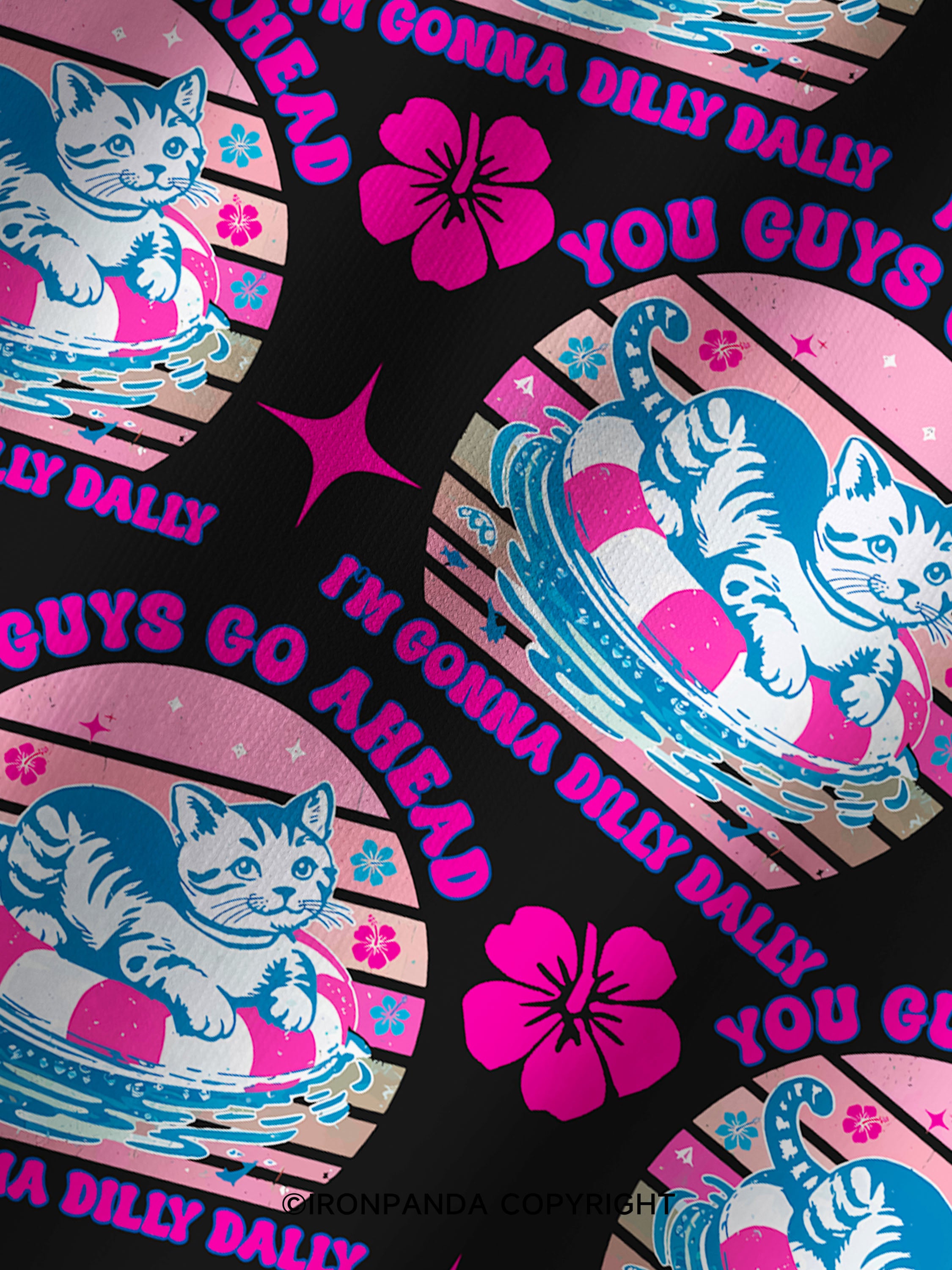 YOU GUYS GO AHEAD I'M GONNA DILLY DALLY Printed Yoga Shorts