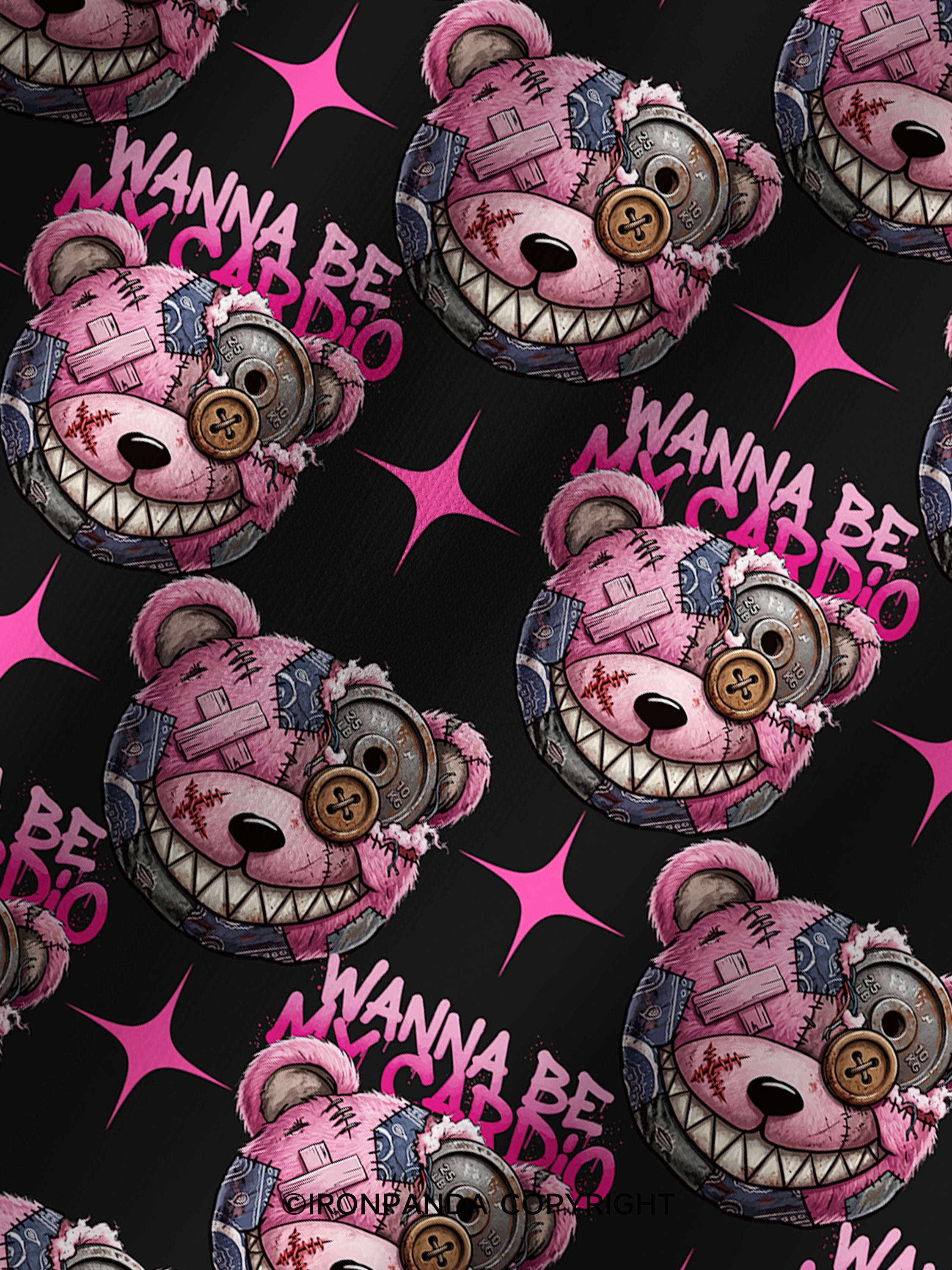 WANNA BE MY CARDIO? Printed Yoga Shorts