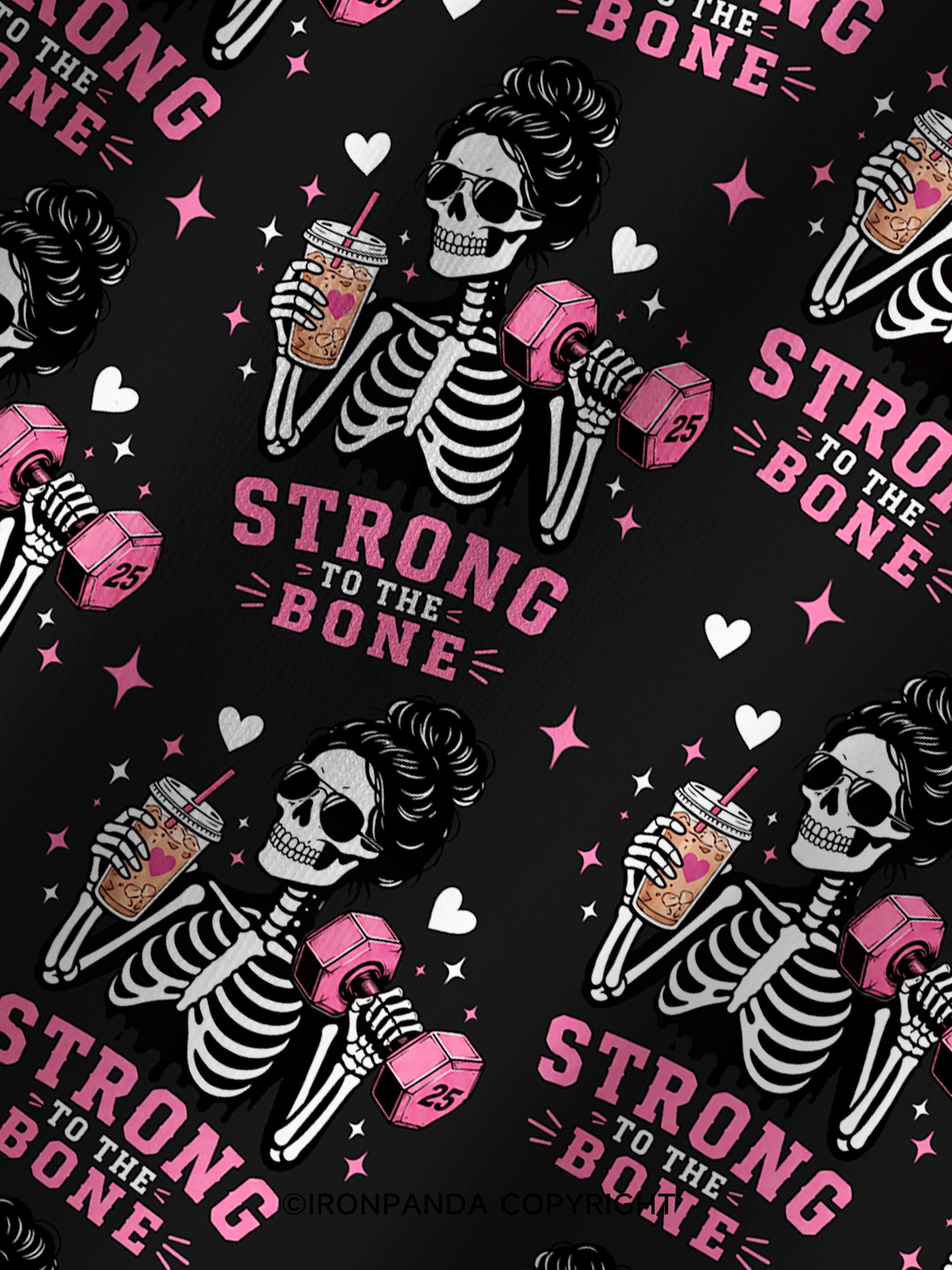 STRONG TO THE BONE Printed Yoga Shorts