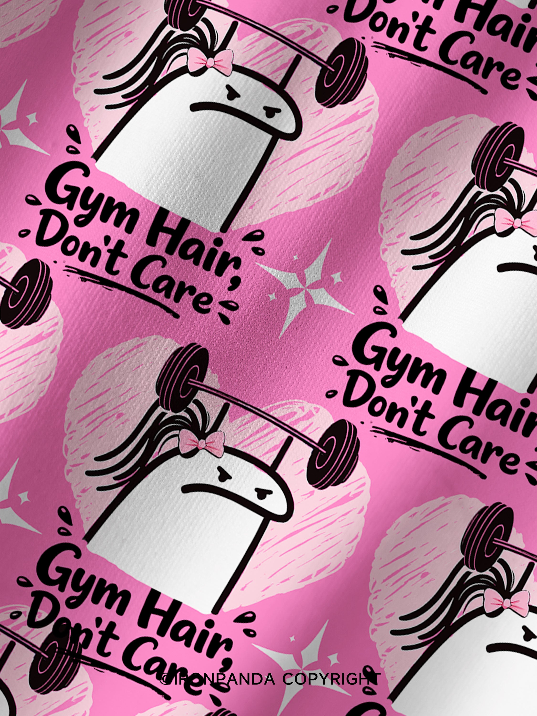 Gym Hair Don't Care Printed Yoga Shorts