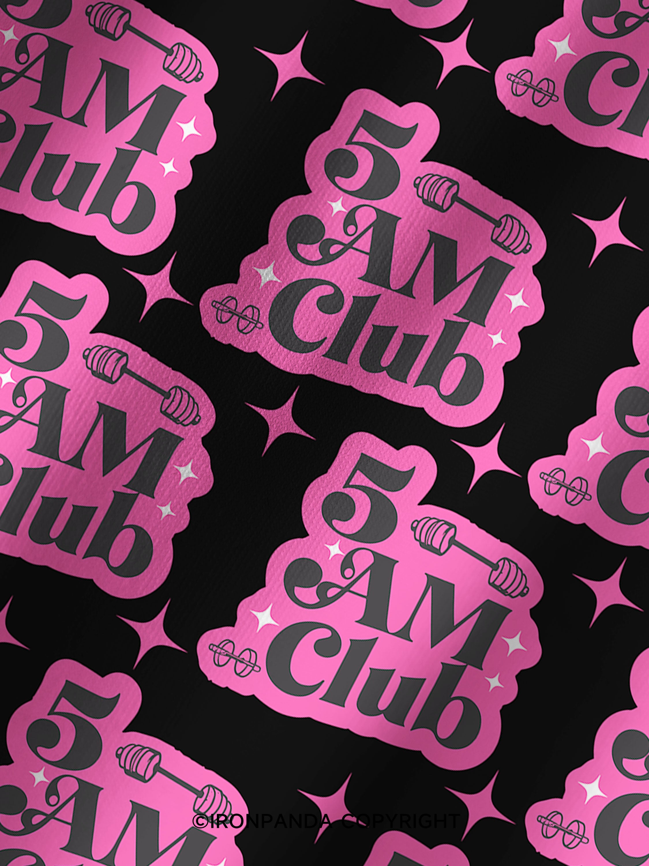 5 AM Club Printed Yoga Shorts