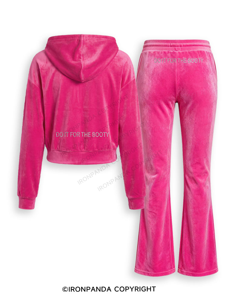 DO IT FOR THE BOOTY Velvet Tracksuit Set
