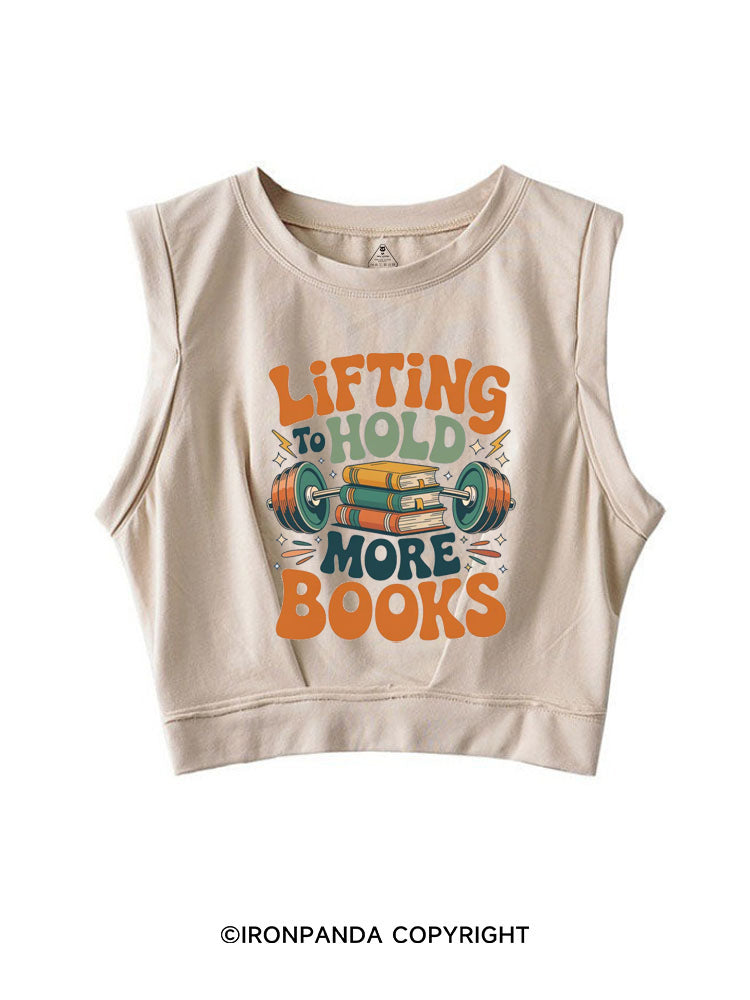 LIFTING TO HOLD MORE BOOKS FUNNY BOOK LOVER SLEEVELESS CROP TOPS