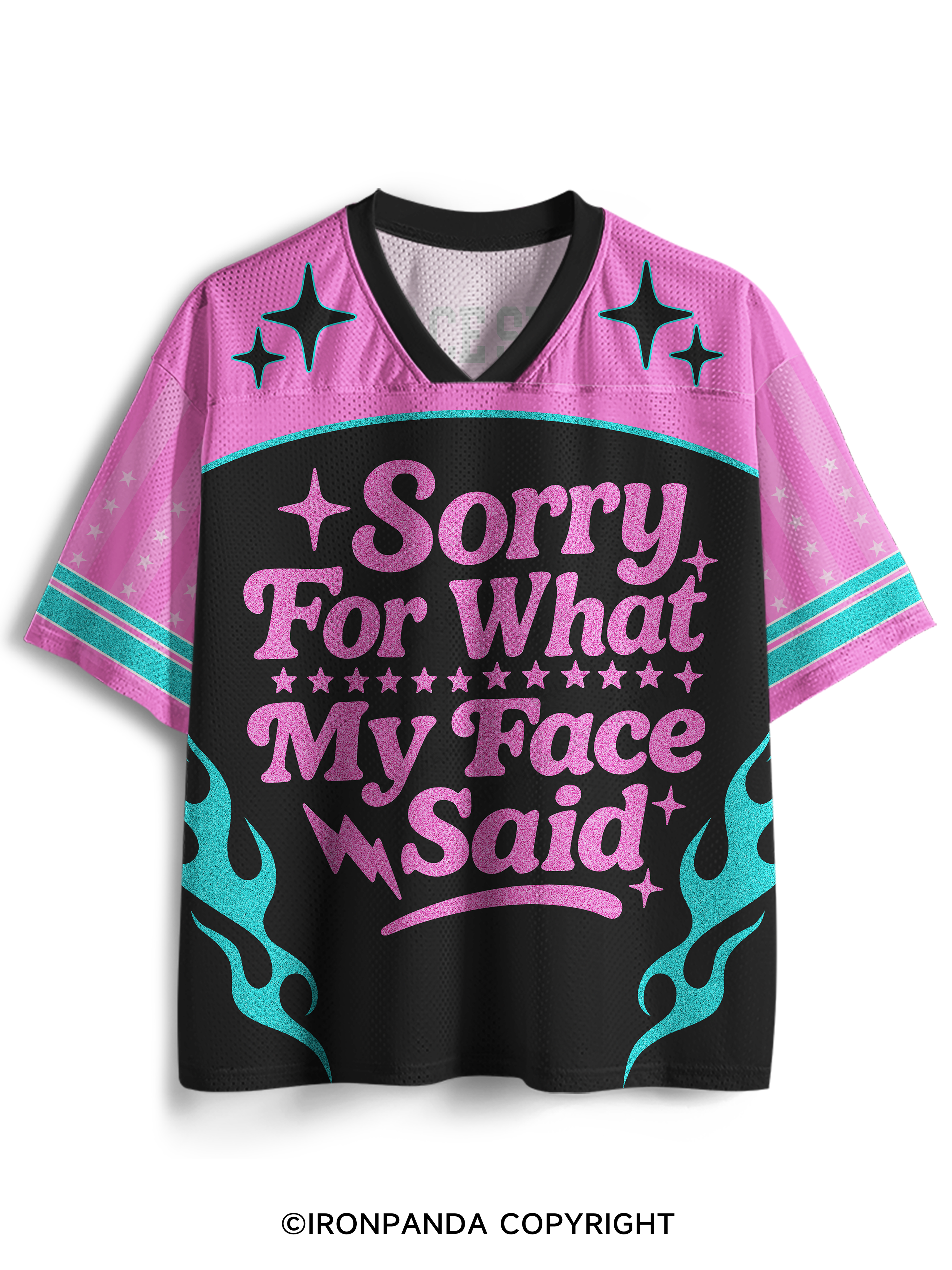 SORRY FOR WHAT MY FACE SAID Mesh Jersey