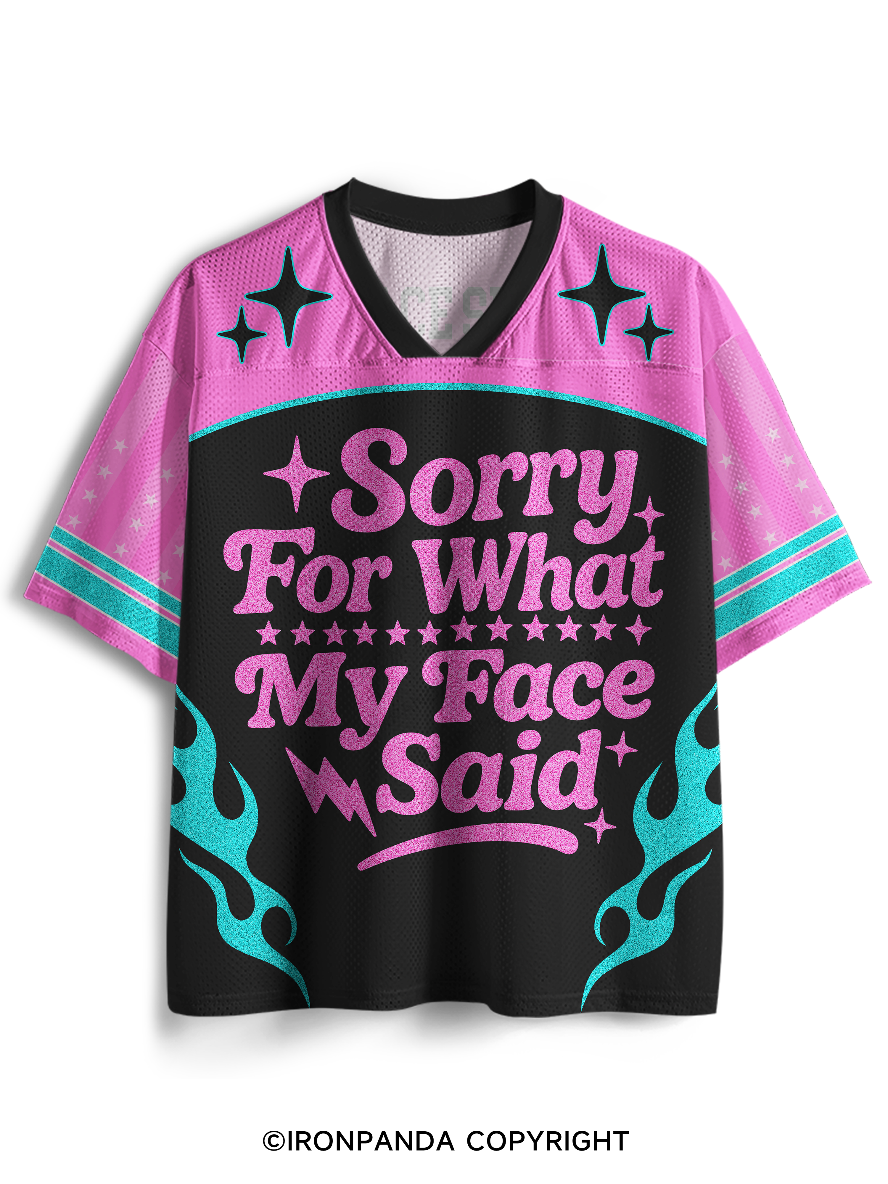 SORRY FOR WHAT MY FACE SAID Mesh Jersey