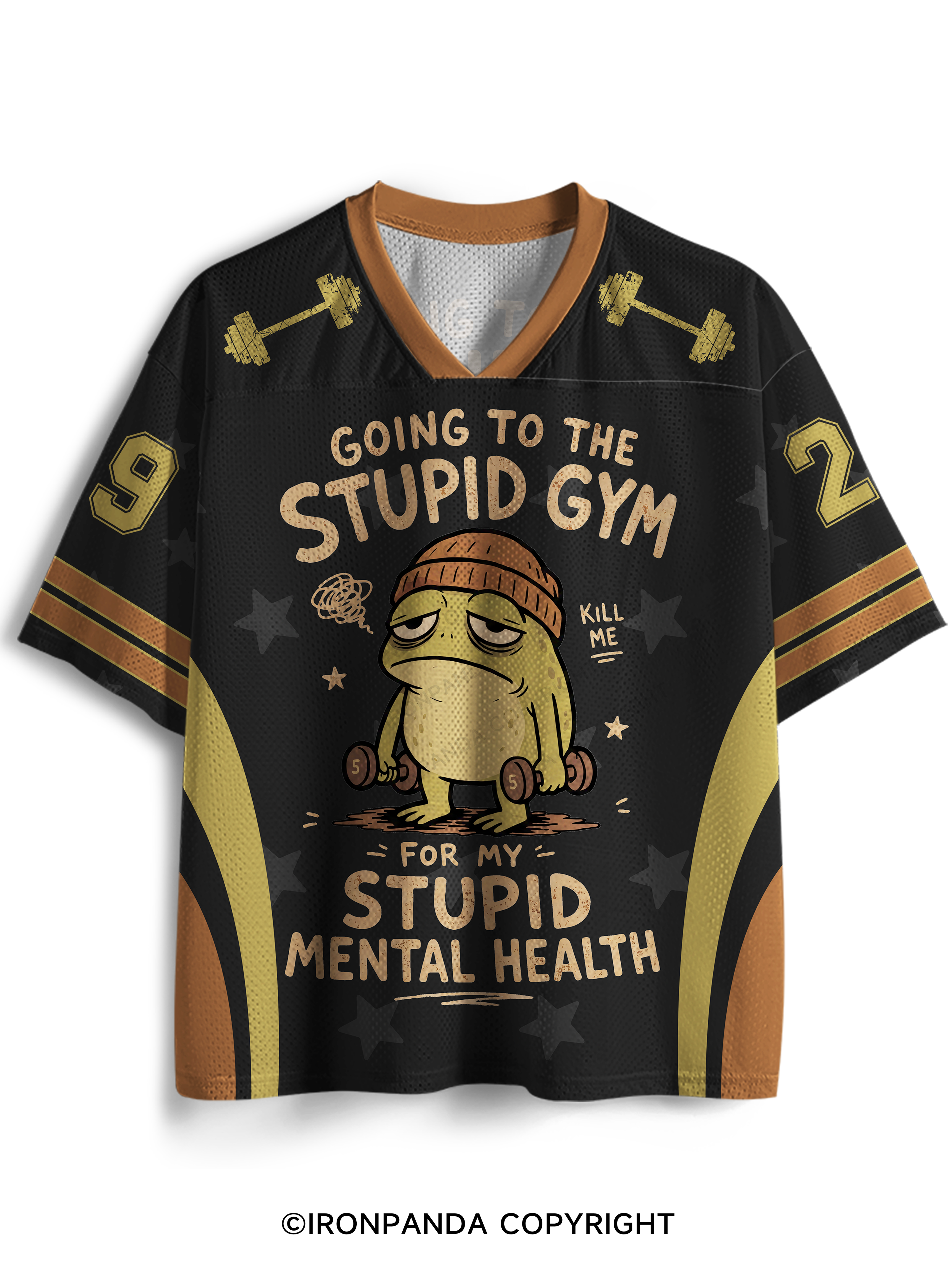 Going To The Stupid Gym Frog Mesh Jersey
