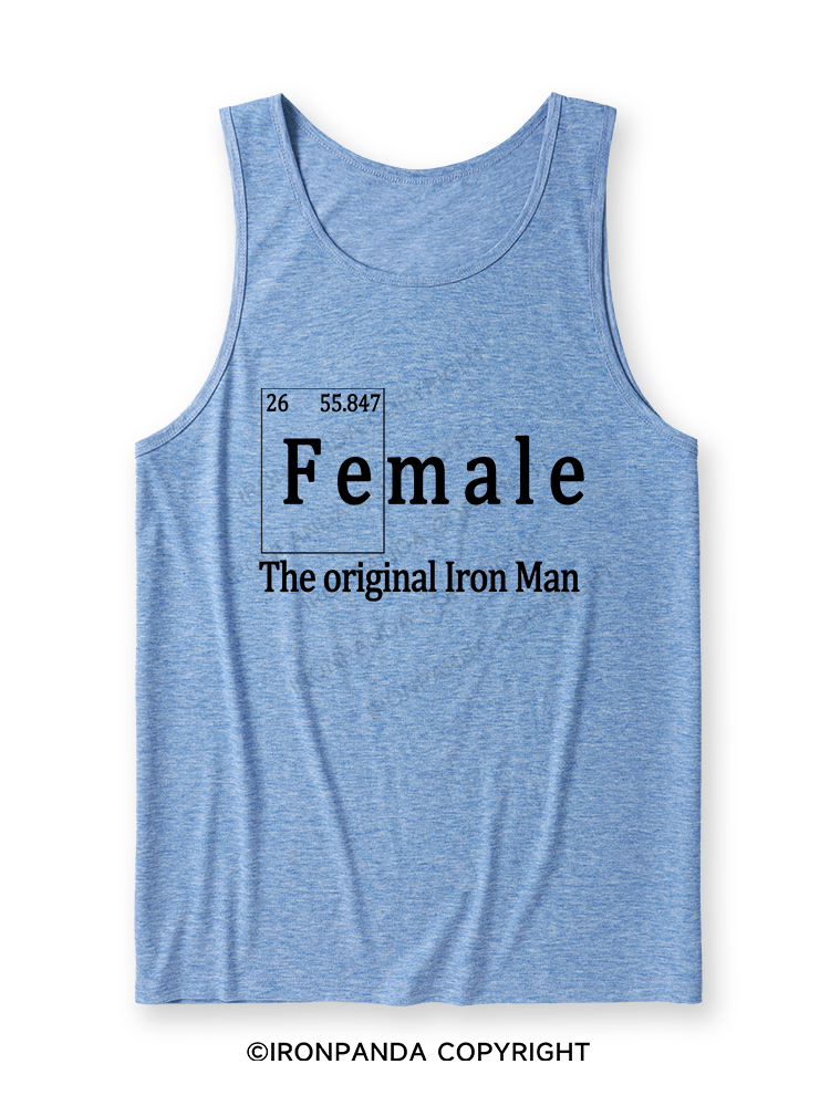 FEMALE THE ORIGINAL IRON MAN TRI ROCKER  Ultra Soft Heather Tank