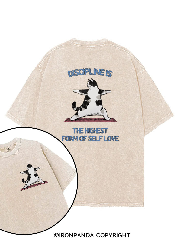 DISCIPLINE IS THE HIGHEST FORM OF SELF LOVE printed Gym Shirt